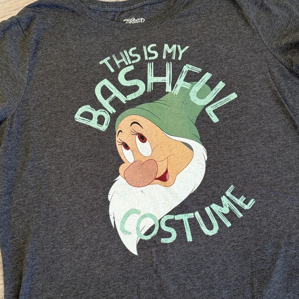Disney Snow White Bashful "This Is My Bashful Costume" Graphic Tee - Size XL - Picture 2 of 6